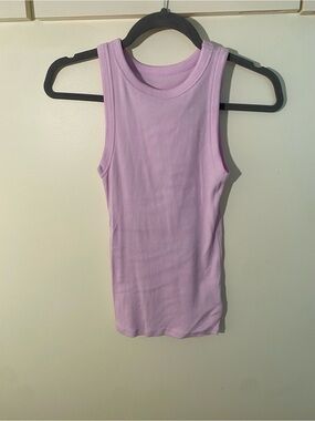 A new day Lilac Sleeveless Rib Tank Top - Women